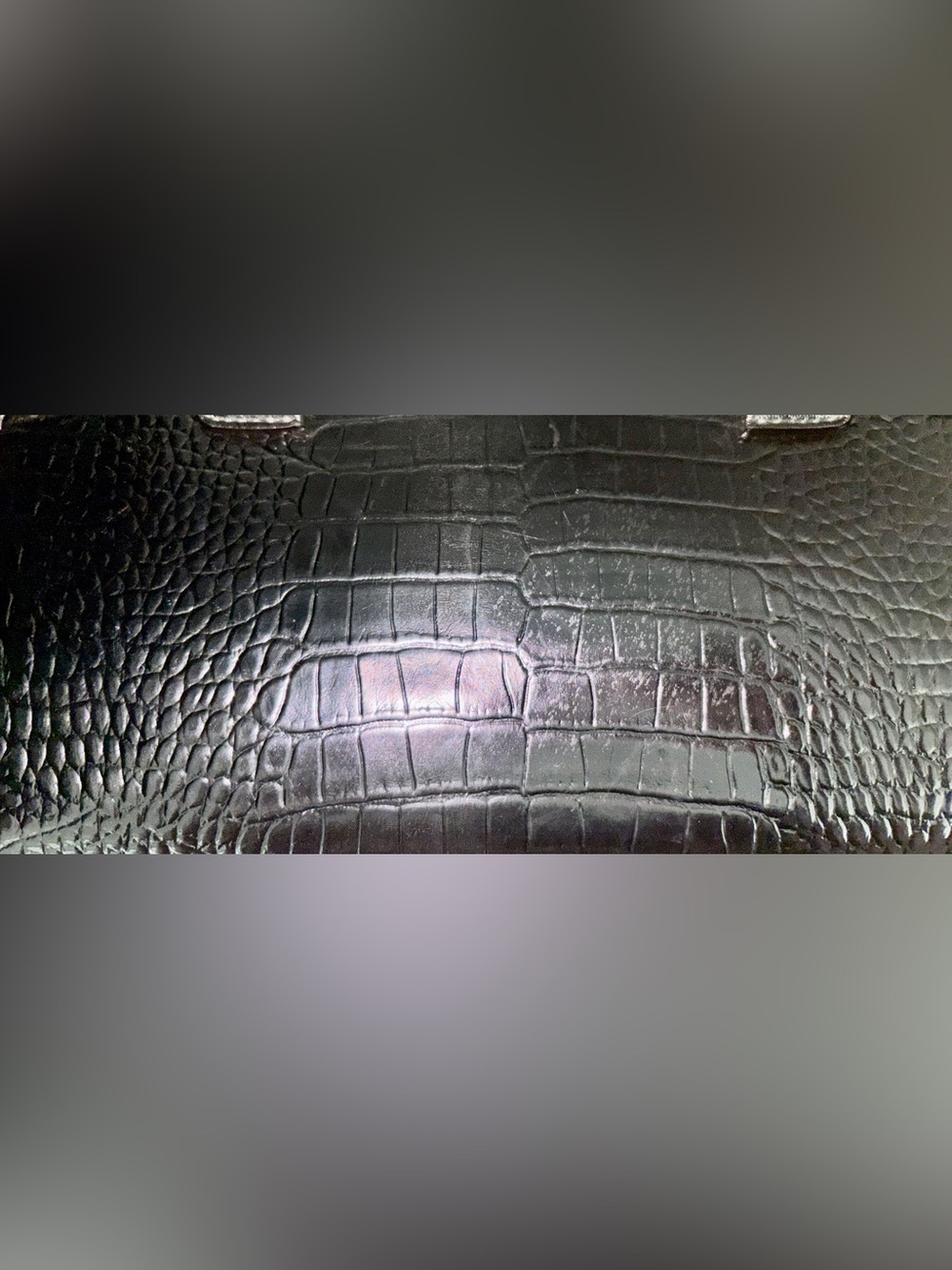Michael Kors Metallic Silver Croc-Embossed Satchel 8x11 - Picture 5 of 13